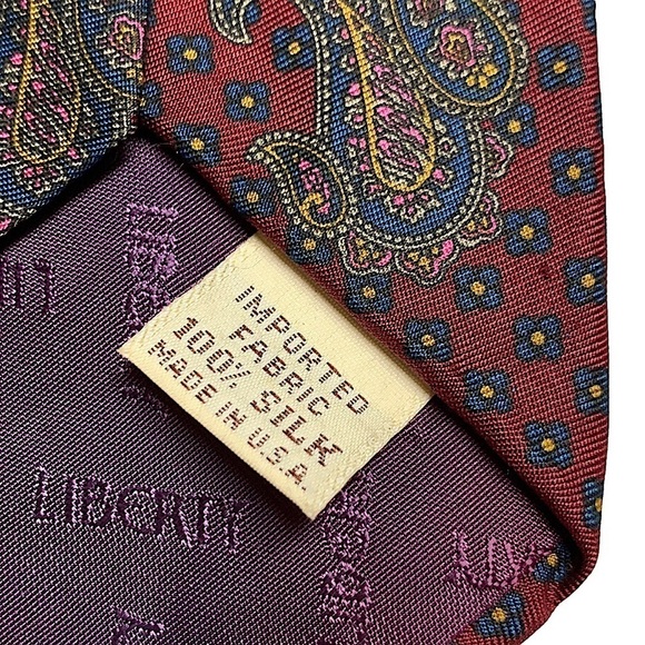 𝅺LIBERTY of London Print Silk Tie - Picture 4 of 5
